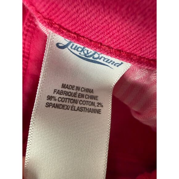 Lucky Brand Women Sweet N Crop Denim Size 8/29 Hot Pink Straight Jeans Colorful - Picture 7 of 10
